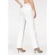 Bequeme Jeans MAC "Stella" Gr. 42, Länge 32, weiß (white) Damen Jeans High-Waist-Jeans