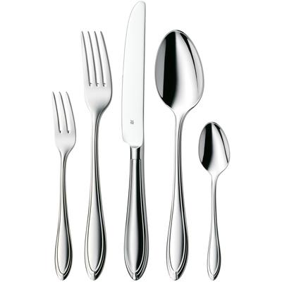 Besteck-Set WMF "Verona", silber (edelstahlfarben), 30 tlg., Cromargan Edelstahl Rostfrei 18/10, Essbesteck-Sets, polier