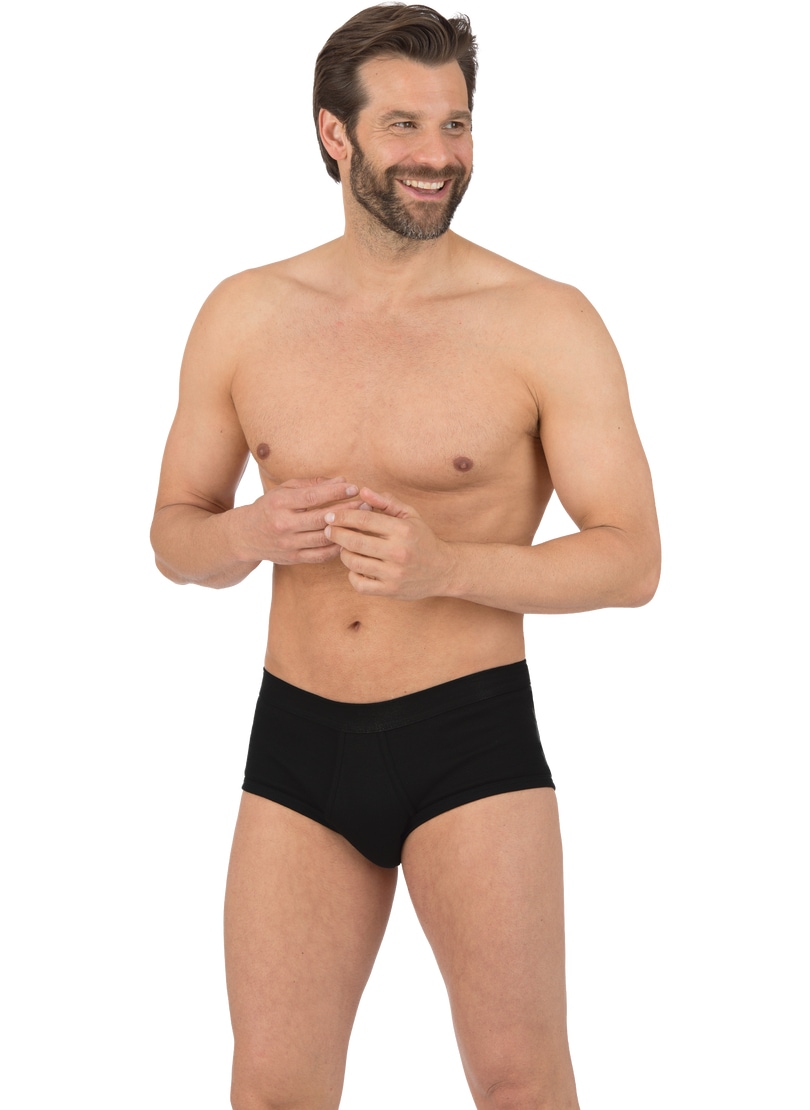 Slip TRIGEMA "TRIGEMA Slip Feinripp im Doppelpack", Herren, Gr. 7, schwarz, 100% Baumwolle (Bio-Baumwolle kbA), Unterhosen Image