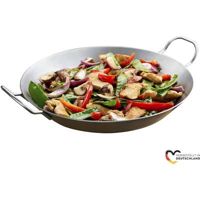 Grillpfanne CHG, silber (silberfarben), H:4,5cm Ø:28cm, Pfannen, Induktion, Made in Germany Image