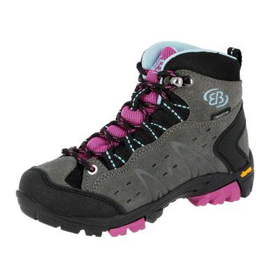 Wanderschuh BRÜTTING "Outdoorstiefel Mount Bona High Kids", Gr. 29, grau, Veloursleder, Schuhe