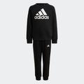 Trainingsanzug ADIDAS SPORTSWEAR "ESSENTIALS LOGO FRENCH TERRY JOGGINGANZUG" Gr. 110, schwarz-weiß (black, white) Kinder Sportanzüge Trainingsanzüge