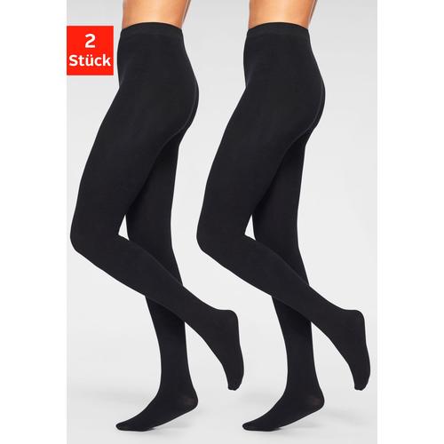 Thermostrumpfhose LAVANA Gr. M (40/42), schwarz Damen Strumpfhosen mit angerauter Innenseite