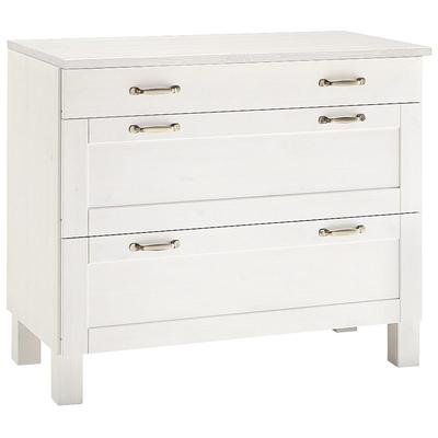Unterschrank HOME AFFAIRE "Alby", weiß, B:100cm H:85cm T:50cm, Schränke, Breite 100 cm, 3 Schubladen Image