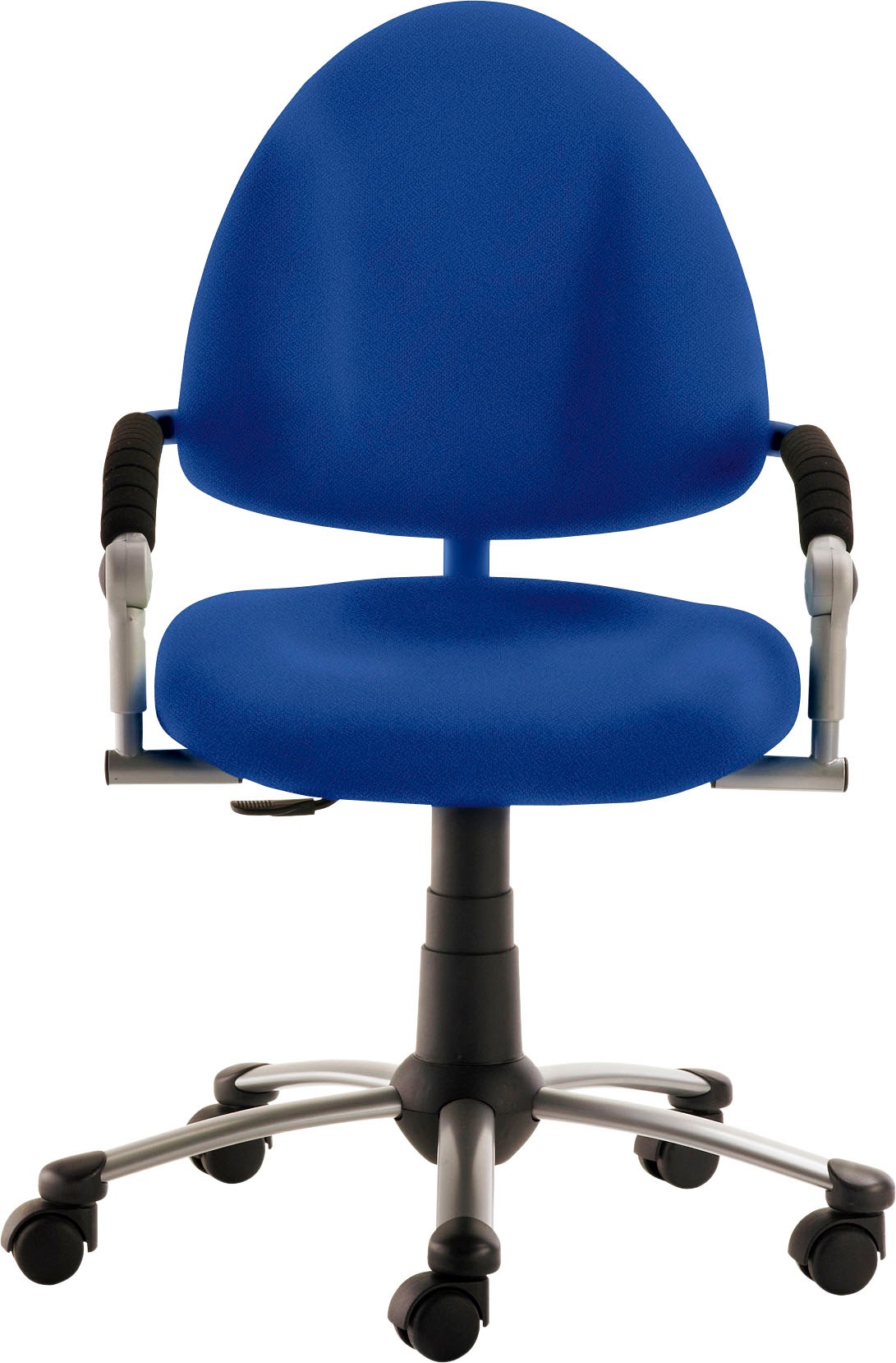 Bürostuhl MAYER SITZMÖBEL "Kinder- und Jugenddrehstuhl myFREAKY", blau (mittelblau, schwarz), B:58,5cm H:93cm T:60cm, Kunststoff, Metall, Polyester, Stühle, Bürostuhl Kinderdrehstuhl Bürodrehstuhl, mitwachsend Image