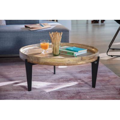 Couchtisch TOM TAILOR HOME "T-TRAY TABLE LARGE" Tische Gr. B/H/T: 75 cm x 34 cm x 75 cm, gelb (mango natur) Couchtische rund oval