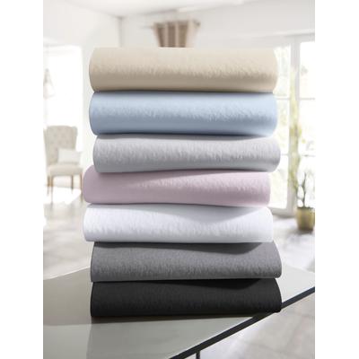 Spannbettlaken ANDAS "Greta in Gr. 90x200, 140x200 oder 180x200 cm", beige, B:180-200cm L:200cm, Jersey, Obermaterial: 100% Baumwolle, Laken, aus Baumwolle, für Matratzen bis 23 cm Höhe, Bettlaken, Spannbetttuch Image