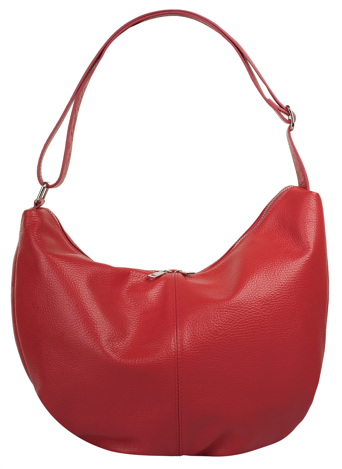 Shopper SAMANTHA LOOK, Damen, Gr. B/H/T: 29cm x 24cm x 14cm onesize, rot, Leder, leicht glänzend, unifarben, Taschen, echt Leder, Made in Italy Image