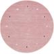 Wollteppich CARPETFINE "Gabbeh Uni" Teppiche Gr. Ø 80 cm, 15 mm, 1 St., rosa Orientalische Muster reine Wolle handgewebt, Gabbeh Tiermotiv warmes Raumklima viele Größen