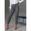 Schlupfhose ANISTON SELECTED, Damen, Gr. 48, N-Gr, grau (dunkelblau, grau), Jersey, Obermaterial: 60% Polyester, 30% Viskose, 10% Elasthan, gepunktet, gestreift, Jacquardmuster, modisch, figurumspielend 7/8-Länge, Hosen, mit gestreiften Punkten