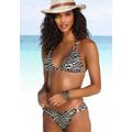 Triangel-Bikini-Top LASCANA "Clara" Gr. 36, Cup A/B, beige (schwarz, creme) Damen Bikini-Oberteile Ocean Blue