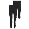 Leggings KANGAROOS "Doppelpack", Damen, Gr. 44, N-Gr, schwarz, Obermaterial: 95% Baumwolle, 5% Elasthan, unifarben, sportlich, schmal 3/4-Länge, Hosen, Große Größen