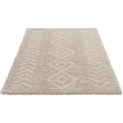 Hochflor-Teppich SEHRAZAT "Ethno 8685", beige, B:200cm H:30mm L:290cm, Kunstfaser, Teppiche, weiche Haptik, Wohnzimmer Image