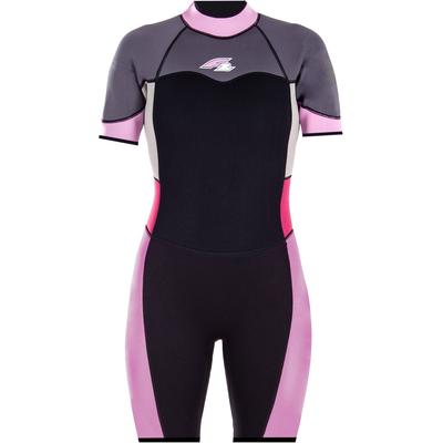 Neoprenanzug F2 "F2 Neoprene Gipsy Women Shorty" Sportanzüge Gr. S, pink (grau/pink/schwarz)