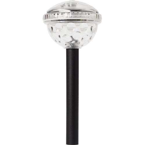 LED Gartenleuchte BONETTI Lampen Gr. Ø 10cm H: 38cm, schwarz (schwarz/transparent) Set - 3 Stück, RGB Farbwechsel