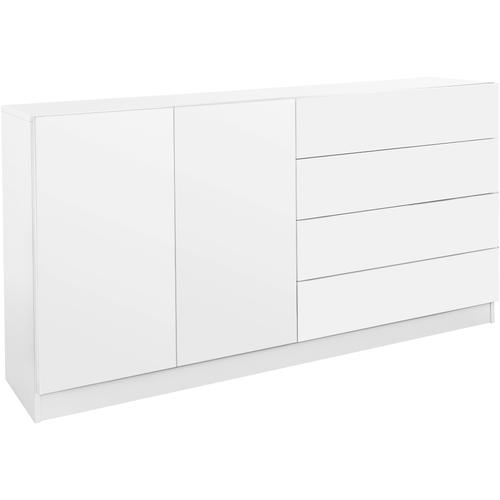 „Sideboard BORCHARDT MÖBEL „“Vaasa““ Sideboards Gr. B/H/T: 152 cm x 79 cm x 35 cm, 4, 2, weiß (weiß matt) Sideboards Breite 152 cm“