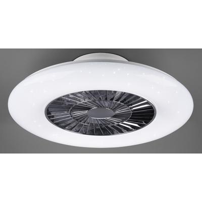 TRIO LEUCHTEN LED Deckenleuchte "Visby Deckenventilator", grau (chromfarben), Ø 59,5cm H: 19,5cm, Lampen, Deckenlampe, V