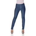 Leggings LINEA TESINI BY HEINE Gr. 19, Kurzgrößen, blau (blue denim) Damen Hosen Leggings