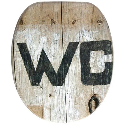 WC-Sitz SANILO "Old Style", braun, B:37,7cm L:47cm, MDF - Mitteldichte Holzfaserplatte, WC-Sitze