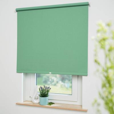 Springrollo LIEDECO "Uni" Gr. 2, grün, B:122cm H:180cm, Polyester, Metall, Rollos, Verdunkelung Image