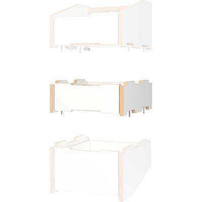 Nachtschrank TOJO "Cargo", weiß, Anbaumodul, Maße (B/T/H): 39/40/14,2cm, MDF, Schränke, verschiedene Module, die miteinander kombiniert werden können