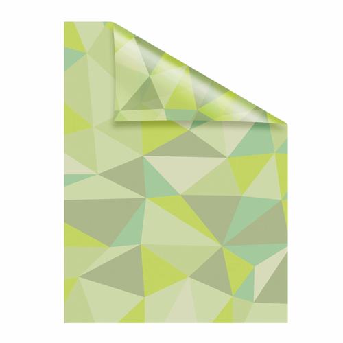 "Fensterfolie LICHTBLICK ORIGINAL ""Pattern Dreiecke"" Fensterfolien Gr. B/L: 100 cm x 130 cm, grün Deko Fensterfolie"