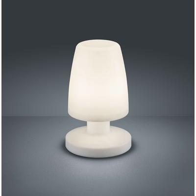 LED Außen-Tischleuchte REALITY LEUCHTEN "Dora", weiß, H:20,7cm Ø:13,0cm, Lampen, LED Aussen-Tischlampe mit Akku, IP44, inkl. USB-Ladekabel Image