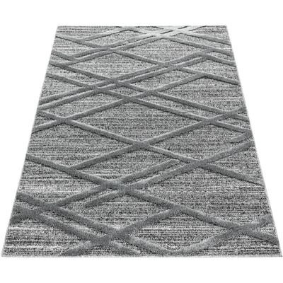 Teppich AYYILDIZ TEPPICHE "PISA 4706" Teppiche Gr. B/L: 160 cm x 230 cm, 20 mm, 1 St., grau Esszimmerteppiche