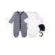 Erstausstattungspaket LILIPUT "Body und Strampler", Baby, Gr. 62/68, bunt (weiß, dunkelblau), 100% Baumwolle, casual, KOB Set-Artikel, 4-tlg. marine weiß gestreift