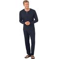 Schlafanzug TRIGEMA "TRIGEMA Bequemer aus Bio-Baumwolle (kbA)" Gr. XL, blau (navy, c2c) Herren Homewear-Sets Pyjamas