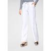Leinenhose ANISTON CASUAL, Damen, Gr. 48, N-Gr, weiß, Web, Obermaterial: 55% Leinen, 45% Viskose, Leinenoptik, unifarben, Basic, figurumspielend lang, Hosen, mit Bindeband, Topseller
