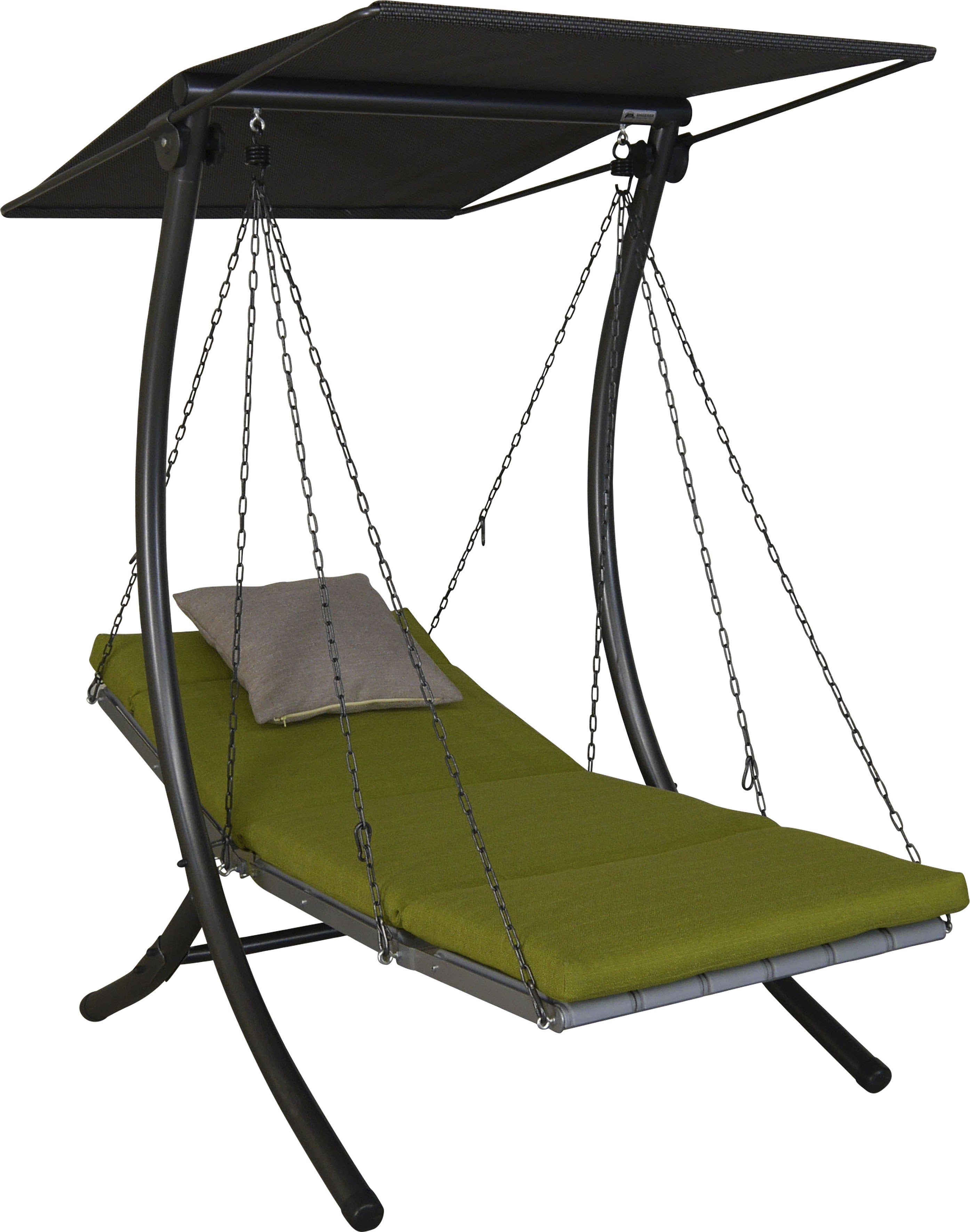 Hollywoodschaukel "Luxus Smart lime", grün (grün", "grün), B:100 H:160 T:145, Obermaterial: 100% Polyester, ANGERER FREIZEITMÖBEL, Hollywoodschaukeln, BxTxH: 100x145x160 cm Image