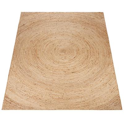 Teppich PACO HOME "Skive 687", beige (natur), B:160cm H:13mm L:230cm, Jute, Teppiche, handgeflochten, Kreis Muster, Naturfaser, auch als Läufer Image