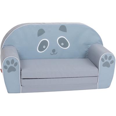 Sofa KNORRTOYS "Panda Luan" Sofas Gr. B/H/T: 77cm x 42cm x 34cm, Baumwolle, grau Kinder für Kinder; Made in Europe