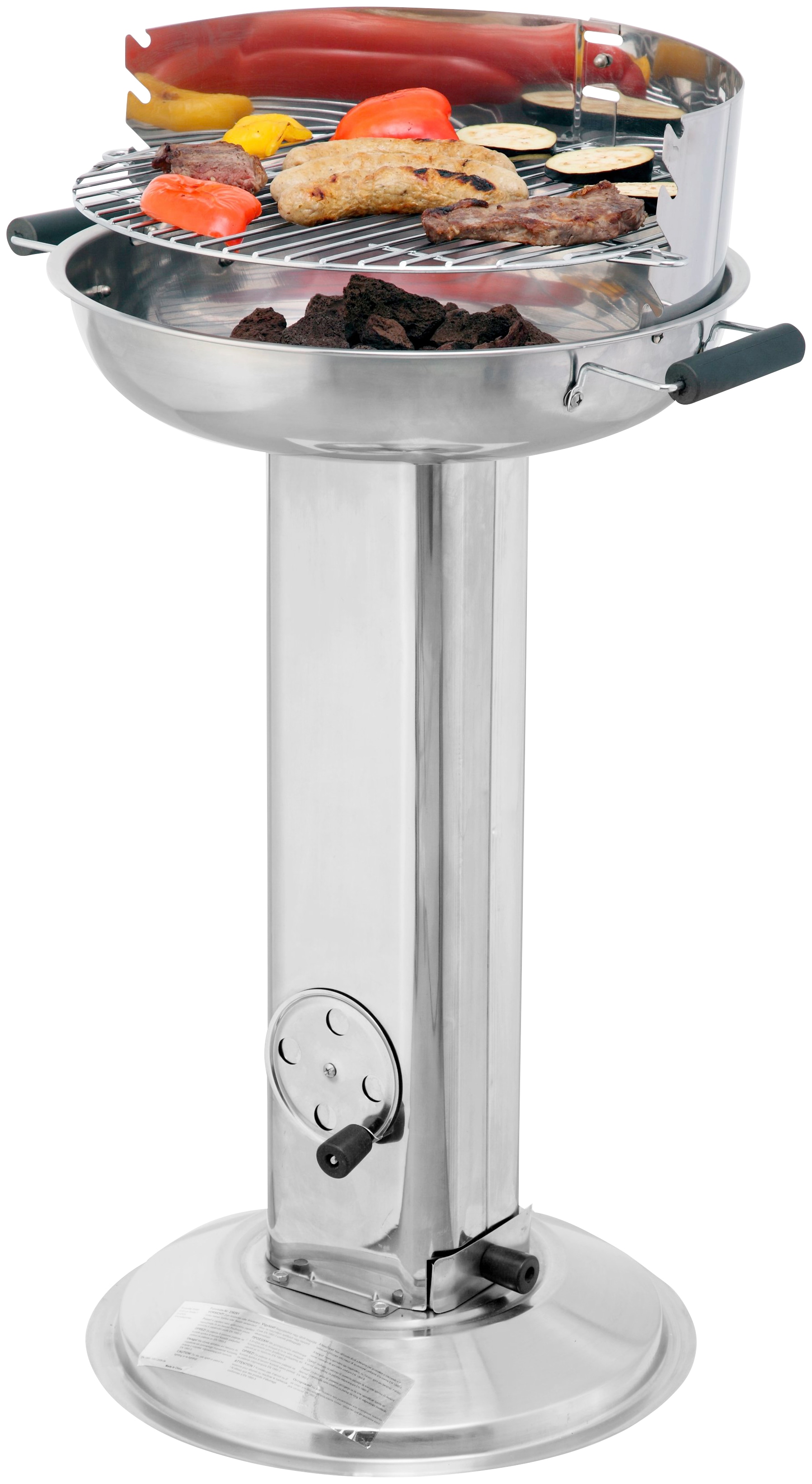 Holzkohlegrill TEPRO "Edelstahl-Säulengrill", grau (anthrazit), B:58cm H:83cm T:43cm, Grills, BxTxH: 58x43x83 cm Image