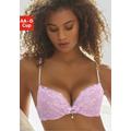 Push-up-BH LASCANA Gr. 85, Cup B, rosa (rose, creme) Damen BHs Bügel-BHs