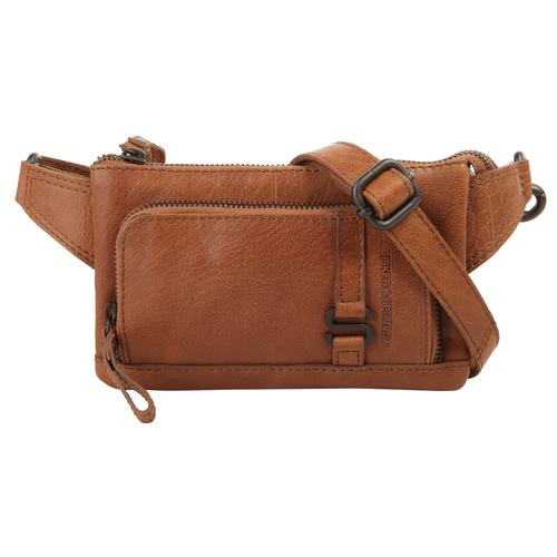 Gürteltasche SPIKES & SPARROW Gr. B/H/T: 17 cm x 12 cm x 3 cm onesize, braun (cognac) Damen Taschen Gürteltaschen echt Leder