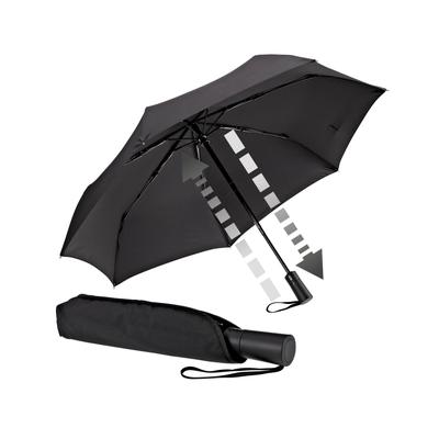 Taschenregenschirm EUROSCHIRM "Automatik 3020, schwarz", schwarz, Bezug: 100% Polyester, uni, Regenschirme, Automatik, lässt sich besonders leicht öffnen und schließen Image