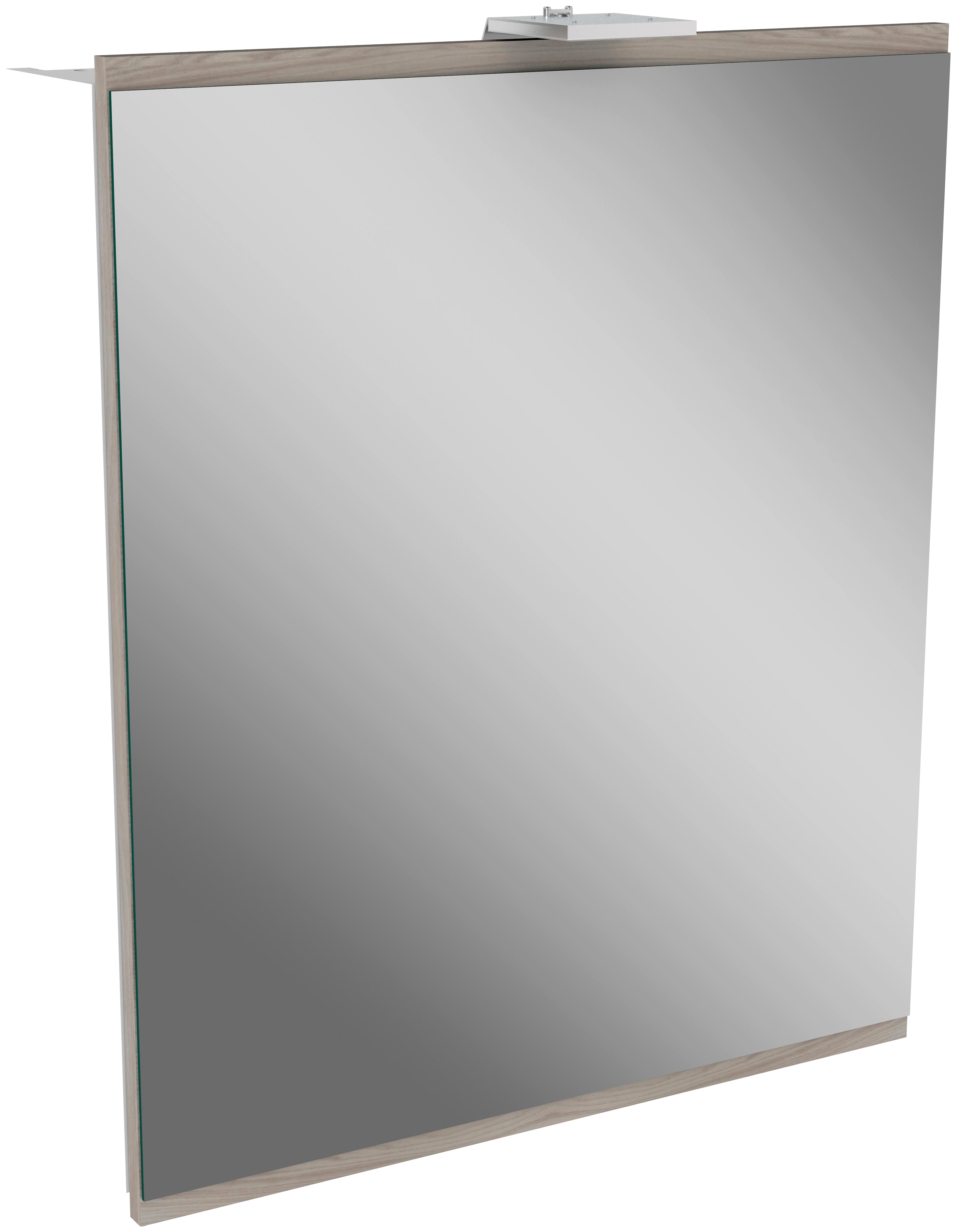 Spiegelschrank FACKELMANN "Lima", weiß (weiß, steinesche), B:60cm H:73cm T:15,5cm, Spanplatte, Schränke, Badmöbel Schalter, Steckdose Image