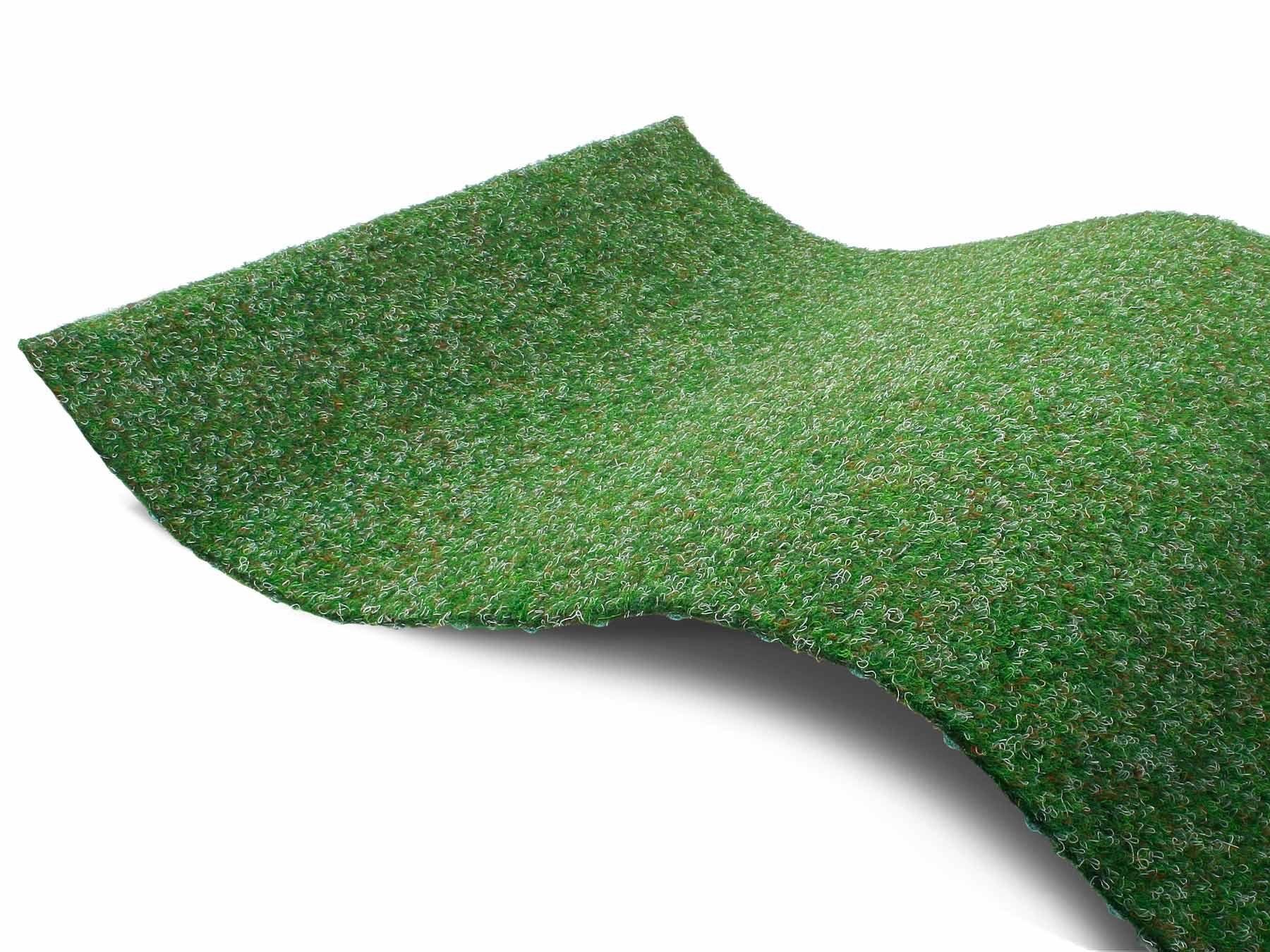 Kunstrasen "GREEN, Made in Netherlands", grün, B:133cm H:7,5mm L:2.500cm, Polypropylen (PP), PRIMAFLOR-IDEEN IN TEXTIL, Teppiche, Rasenteppich, blau, mit Noppen Image