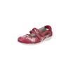 Ballerina NATURAL FEET "Julie", Damen, Gr. 38, rot (rot, rosa), Leder, feminin, Schuhe Ballerina, in hübscher Blumenoptik