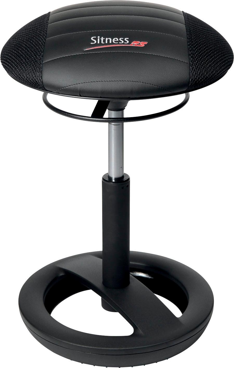 Arbeitshocker TOPSTAR "Sitness RS Bob", schwarz (schwarz, schwarz), H:57cm, Sitzfläche: 65% Polyester, 30% Baumwolle, 5% sonstige Fasern, Hocker