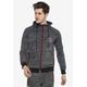 Sweatjacke CIPO & BAXX Gr. L, grau (grau, meliert) Herren Sweatjacken