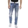 Regular-fit-Jeans CIPO & BAXX Gr. 33, Länge 34, blau (blue) Herren Jeans Regular Fit mit markanter Waschung