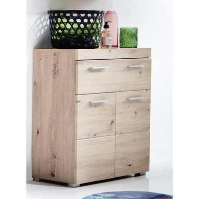 Unterschrank WELLTIME "Avena", braun (asteichefarben), B:73cm H:81cm T:31cm, Schränke, Badezimmerschrank mit 1 großen Schubkasten und 2 Türen - 73/31/79 cm Image