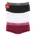 Panty S.OLIVER Gr. 32/34, 3 St., rot (rot, schwarz, weiß) Damen Unterhosen Spar-Sets