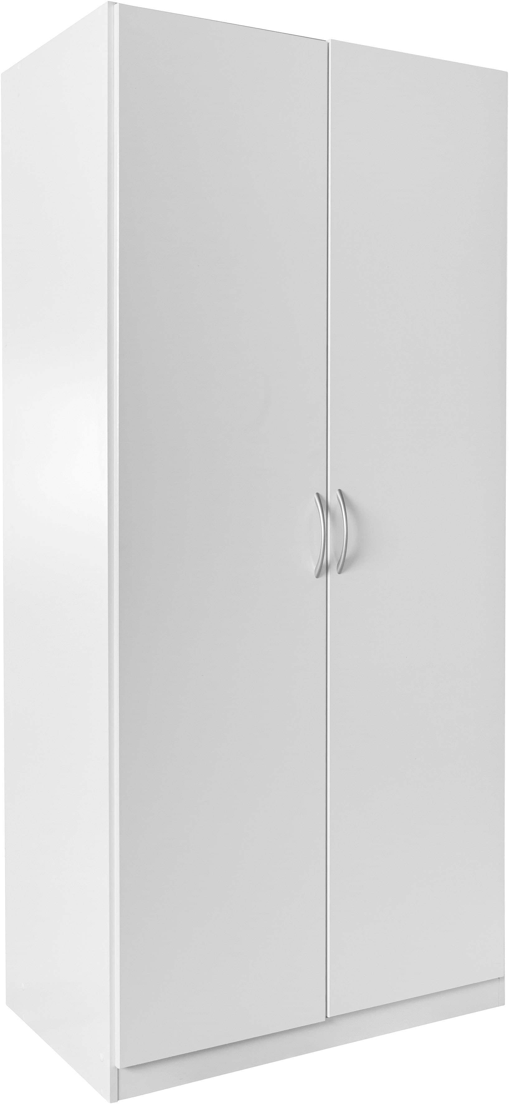 Drehtürenschrank WIMEX "Bitburg", weiß, B:90cm H:198cm T:58cm, Spanplatte, Schränke, Drehtürenschrank