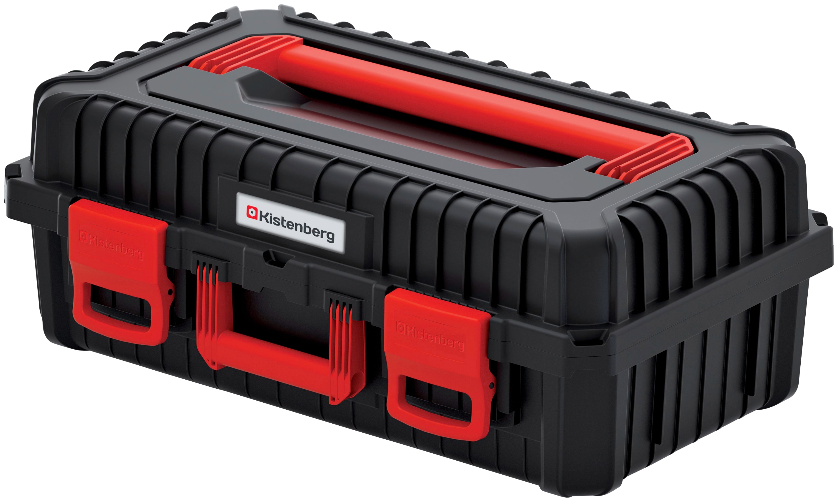 Werkzeugbox PROSPERPLAST "HEAVY", schwarz (schwarz, rot), B:58,5cm H:21,7cm T:36cm, Kunststoff, Aufbewahrungsboxen, 58,5 x 36 x 21,7 cm