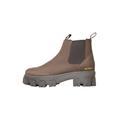 Plateaustiefelette N91 "Style Choice II Chelsea Boots" Gr. 37, braun (dunkelbraun) Damen Schuhe Plateaustiefeletten Stiefelette Leder handgefertigt, Lederboots