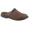 Clog JOSEF SEIBEL "Max", Herren, Gr. 45, braun (dunkelbraun), Nubukleder, klassisch, Schuhe, Sommerschuh, Schlappen, Urlaub, mit Konstrastnähten
